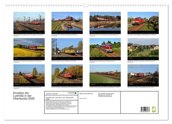 Produktbild: Eins&auml;tze der Ludmilla in der Oberlausitz 2026 (Wandkalender 2026 DIN A2 quer), CALVENDO Monatskalender