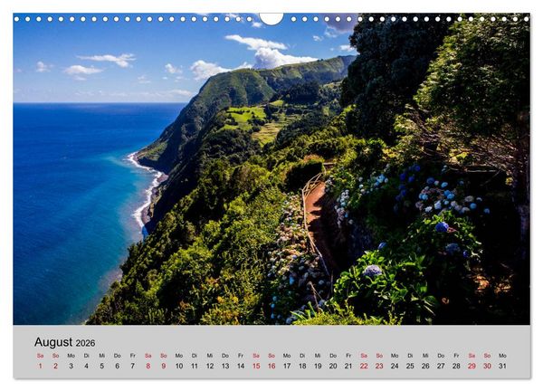 Produktbild: Azoren - S&atilde;o Miguel (Wandkalender 2026 DIN A3 quer), CALVENDO Monatskalender