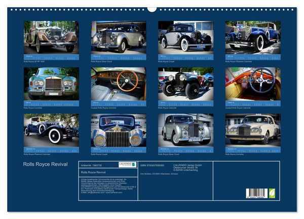 Produktbild: Rolls Royce Revival (Wandkalender 2026 DIN A2 quer), CALVENDO Monatskalender