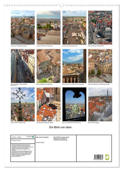Produktbild: Ein Blick von oben (Wandkalender 2026 DIN A2 hoch), CALVENDO Monatskalender