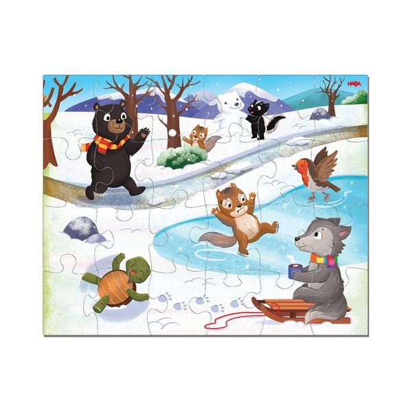 Produktbild: HABA 2013402001 - Puzzle Jahreszeiten, 4x24 Teile, Kinderpuzzle ab 3 Jahren