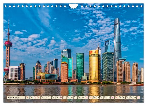 Produktbild: St&auml;dte der Welt - Shanghai (Wandkalender 2026 DIN A4 quer), CALVENDO Monatskalender