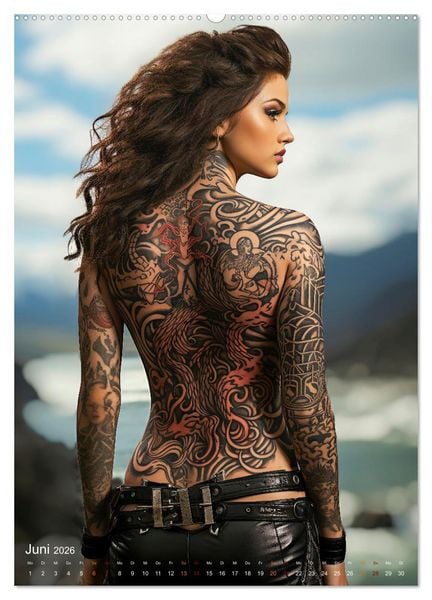 Produktbild: Tattoo Kunst auf der Haut (Wandkalender 2026 DIN A2 hoch), CALVENDO Monatskalender
