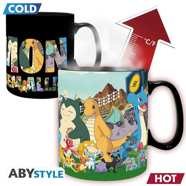 POKEMON Heat Change Mug Gotta catch em all King size