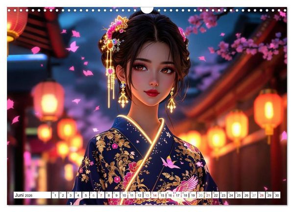 Produktbild: Fantasie Asia-Girls (Wandkalender 2026 DIN A3 quer), CALVENDO Monatskalender