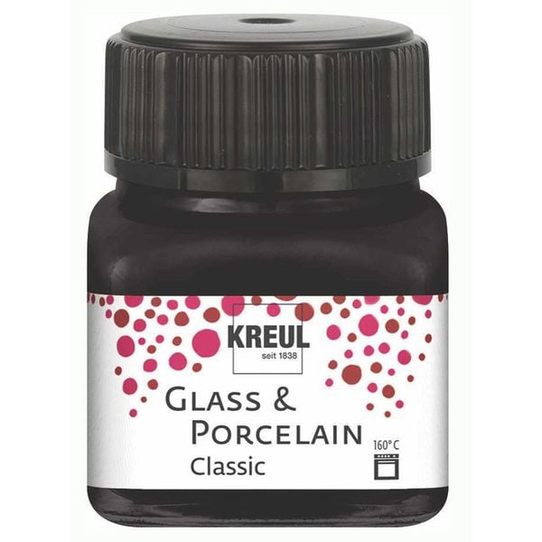 KREUL Glass & Porcelain Farbe Classic schwarz 20ml Glas