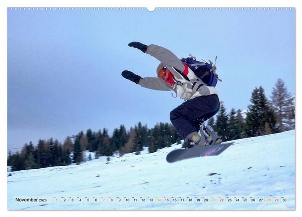 Produktbild: Snowboarden - ein St&uuml;ck Freiheit (Wandkalender 2026 DIN A2 quer), CALVENDO Monatskalender