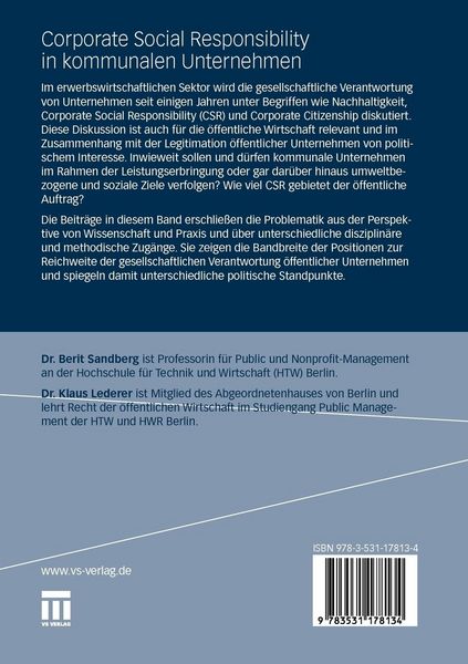 Produktbild: Corporate Social Responsibility in kommunalen Unternehmen
