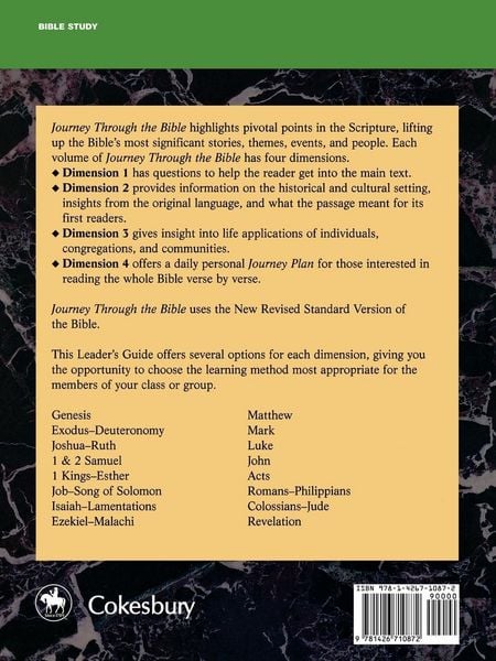 Produktbild: Journey Through the Bible Volume 6 Job-Song of Solomon Leader's Guide