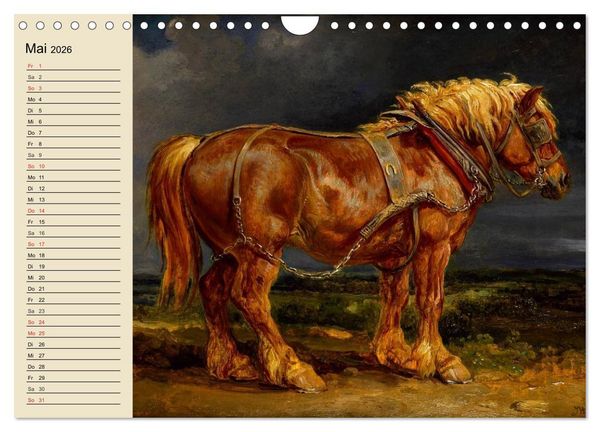 Produktbild: Pferde-&Ouml;lgem&auml;lde. Die Kunst der alten Meister (Wandkalender 2026 DIN A4 quer), CALVENDO Monatskalender