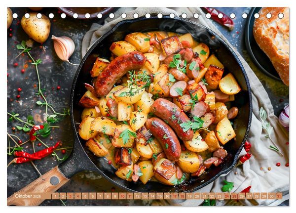 Produktbild: Alles Kartoffel oder was?! - Gerichte aus der Kartoffelwelt (Tischkalender 2026 DIN A5 quer), CALVENDO Monatskalender