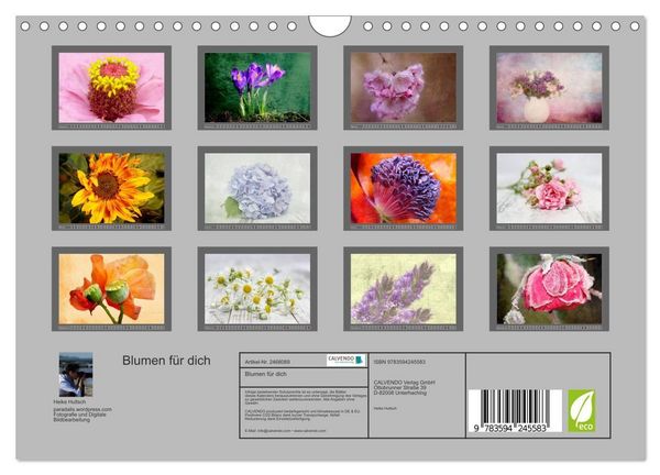 Produktbild: Blumen f&uuml;r dich (Wandkalender 2027 DIN A4 quer), CALVENDO Monatskalender