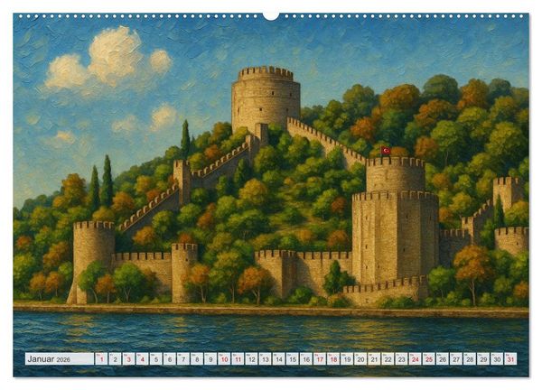Produktbild: Sehenswertes in Istanbul - Die Sprache der Farben (hochwertiger Premium Wandkalender 2026 DIN A2 quer), Kunstdruck in Hochglanz