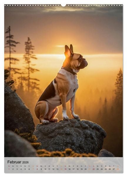 Produktbild: Franz&ouml;sische Bulldogge - ein Hund f&uuml;r die Familie (Wandkalender 2026 DIN A2 hoch), CALVENDO Monatskalender