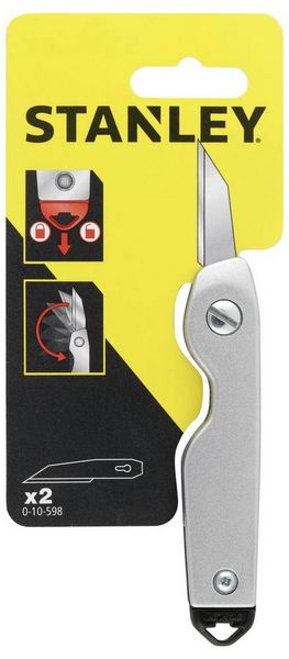 Produktbild: Stanley 0-10-598 Hobbymesser, m. einklappbarer Klinge 1St.