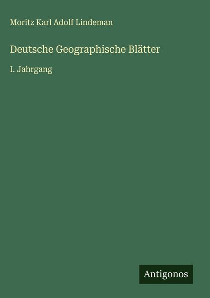 Produktbild: Deutsche Geographische Bl&auml;tter