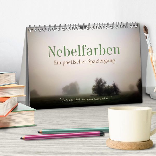 Produktbild: Nebelfarben. Ein poetischer Spaziergang (Tischkalender 2026 DIN A5 quer), CALVENDO Monatskalender