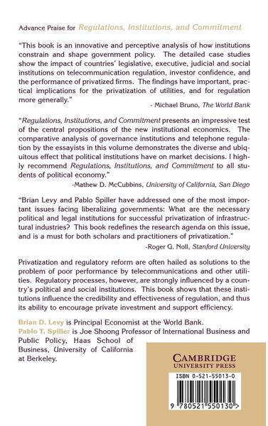 Produktbild: Regulations, Institutions, and Commitment
