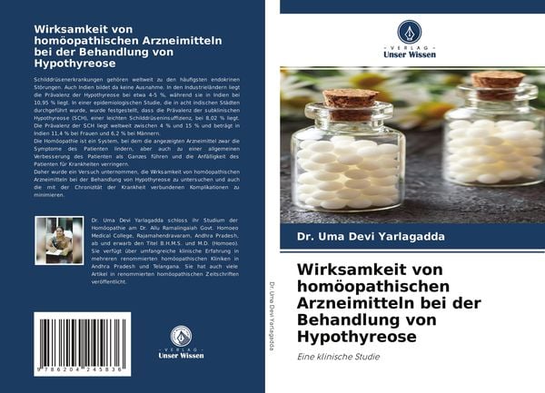 Wirksamkeit von homöopathischen Arzneimitteln bei der Behandlung von Hypothyreose, Taschenbuch von Uma Devi Yarlagadda, Verlag Unser Wissen,