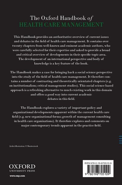 Produktbild: The Oxford Handbook of Health Care Management