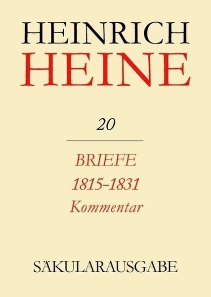 Produktbild: Briefe 1815-1831. Kommentar
