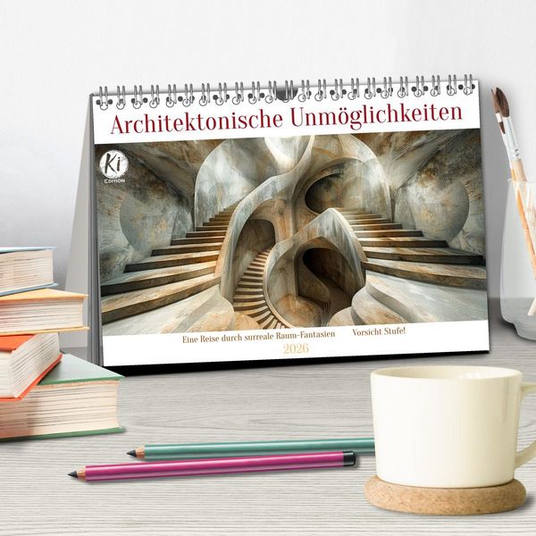 Produktbild: Architektonische Unm&ouml;glichkeiten (Tischkalender 2026 DIN A5 quer), CALVENDO Monatskalender