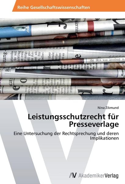 Produktbild: Leistungsschutzrecht f&uuml;r Presseverlage