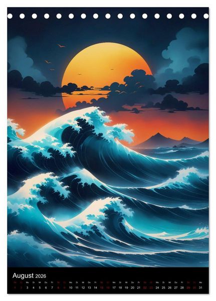 Produktbild: Asiatische Inspiration Fern&ouml;stlicher Art - Dunkle Werke (Tischkalender 2026 DIN A5 hoch), CALVENDO Monatskalender