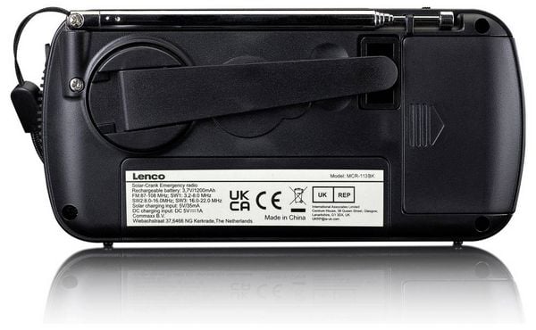 Produktbild: Lenco MCR-113BK Notfallradio Schwarz