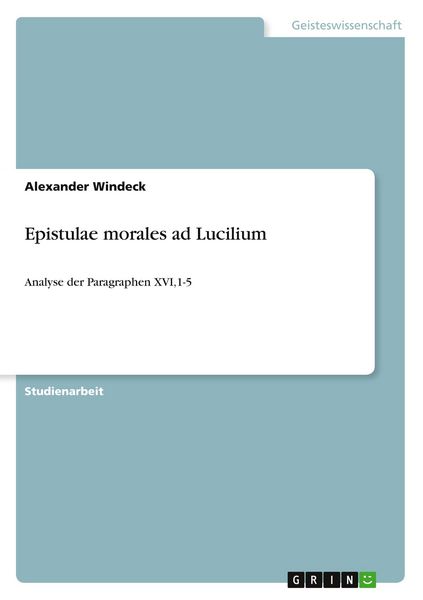 Produktbild: Epistulae morales ad Lucilium