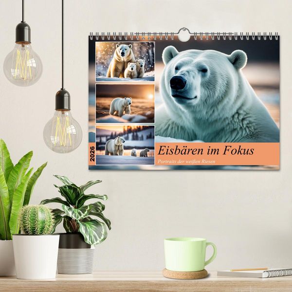 Produktbild: Eisb&auml;ren im Fokus (Wandkalender 2026 DIN A4 quer), CALVENDO Monatskalender