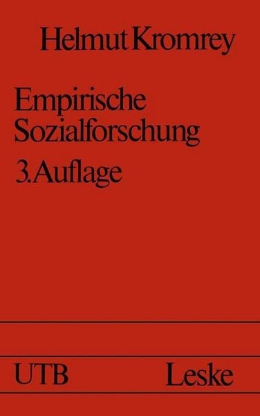 Empirische Sozialforschung, Taschenbuch von Helmut Kromrey, VS Verlag für Sozialwissenschaften, 9783810005861