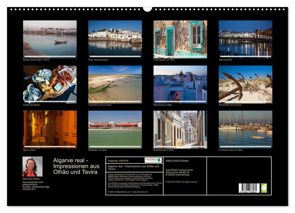 Produktbild: Algarve real - Impressionen aus Olh&atilde;o und Tavira (Wandkalender 2026 DIN A2 quer), CALVENDO Monatskalender