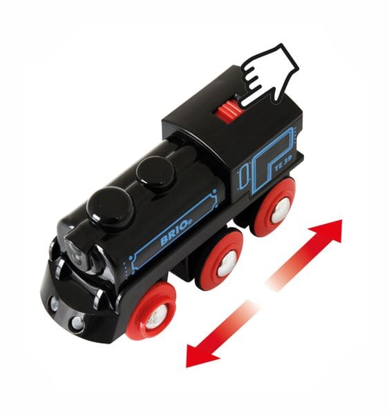 Produktbild: BRIO World - Schwarze Akku-Lok mit Mini-USB