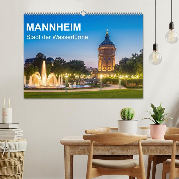 Produktbild: Mannheim - Stadt der Wassert&uuml;rme (Wandkalender 2026 DIN A2 quer), CALVENDO Monatskalender
