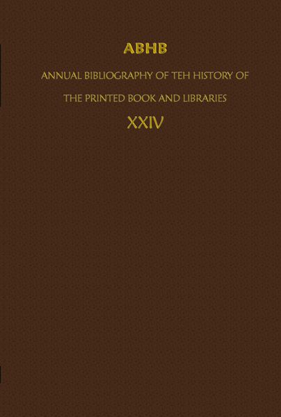 Produktbild: ABHB/ Annual Bibliography of the History of the Printed Book and Libraries