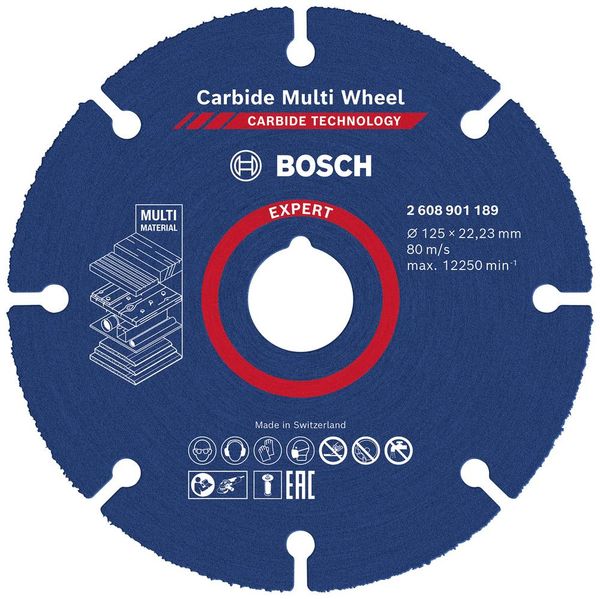 Bosch Accessories EXPERT Carbide Multi Wheel 2608901189 Trennscheibe gerade 125mm 1St.