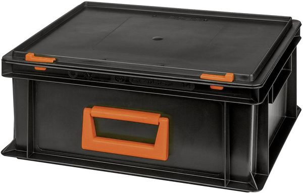 Alutec 139214110188 Kunststoffbox Magnus PC 14 (B x H x T) 400 x 183 x 300 mm Schwarz, Orange 1 St.