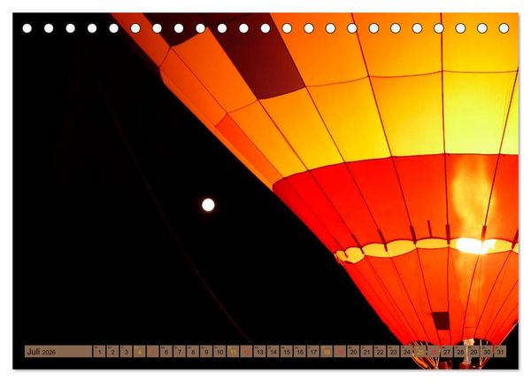 Produktbild: Fahren mit dem Ballon (Tischkalender 2026 DIN A5 quer), CALVENDO Monatskalender