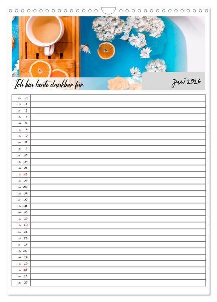 Produktbild: Ich bin dankbar - ein Jahr voller Achtsamkeit (Wandkalender 2026 DIN A3 hoch), CALVENDO Monatskalender