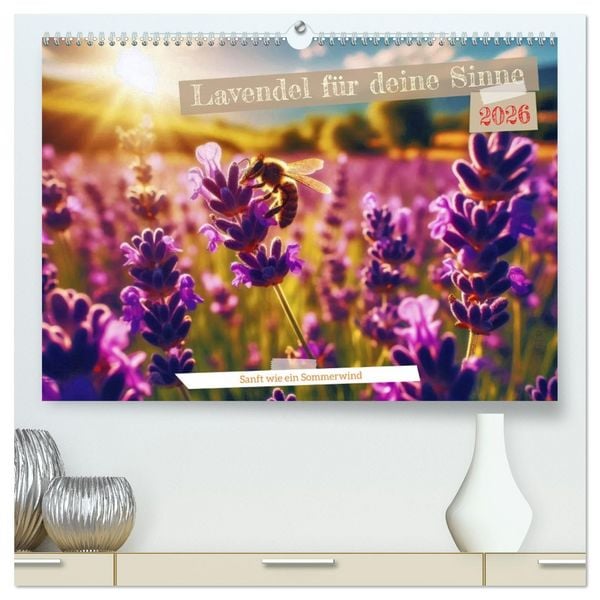 Produktbild: Lavendel f&uuml;r deine Sinne (hochwertiger Premium Wandkalender 2026 DIN A2 quer), Kunstdruck in Hochglanz