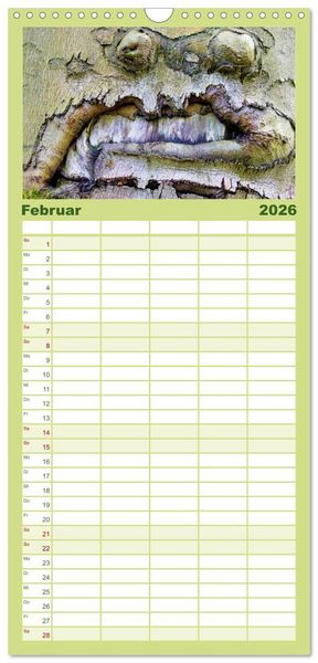 Produktbild: Familienplaner 2026 - Waldd&auml;monen mit 5 Spalten (Wandkalender, 21 x 45 cm) CALVENDO
