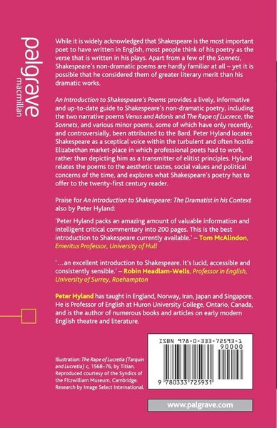 Produktbild: An Introduction to Shakespeare's Poems