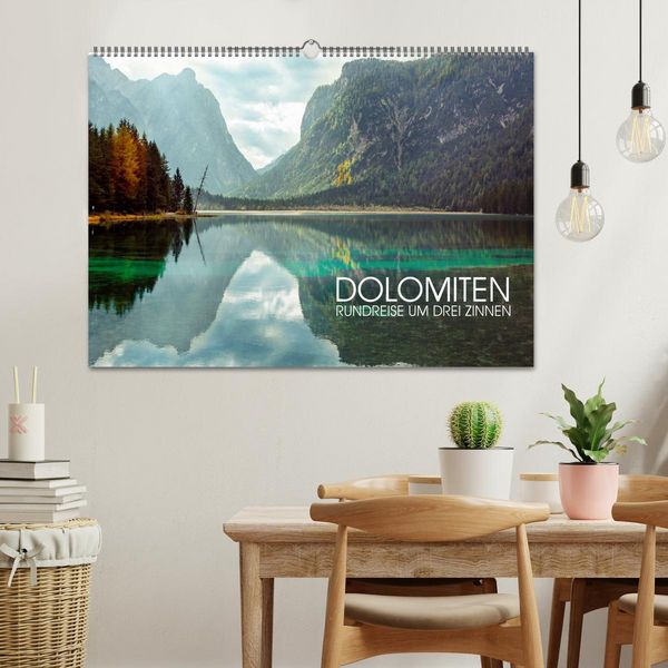 Produktbild: Dolomiten - Rundreise um Drei Zinnen (Wandkalender 2026 DIN A2 quer), CALVENDO Monatskalender