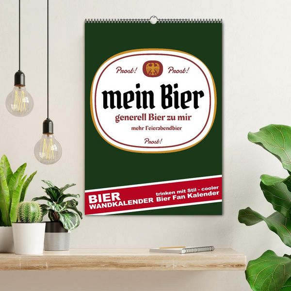 Produktbild: BIER Wandkalender -Trinken mit Stil (Wandkalender 2026 DIN A2 hoch), CALVENDO Monatskalender