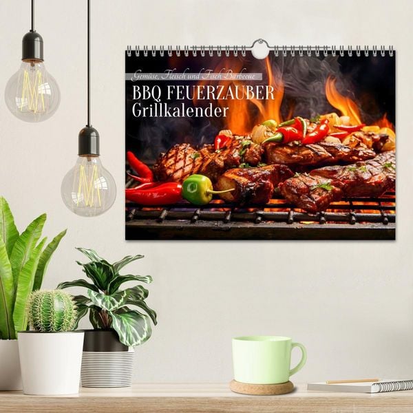 Produktbild: BBQ Feuerzauber - Grillkalender (Wandkalender 2026 DIN A4 quer), CALVENDO Monatskalender