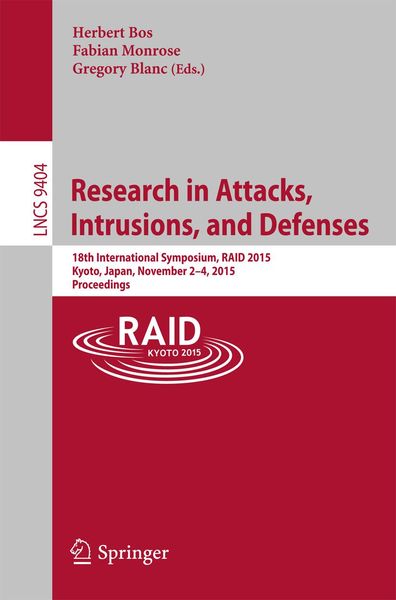 Produktbild: Research in Attacks, Intrusions, and Defenses