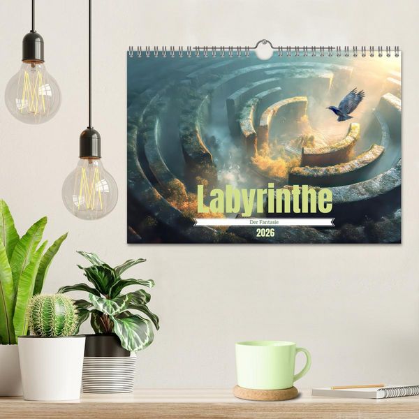 Produktbild: Labyrinthe - Der Fantasie (Wandkalender 2026 DIN A4 quer), CALVENDO Monatskalender