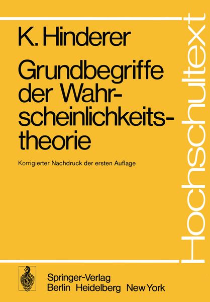 Produktbild: Grundbegriffe der Wahrscheinlichkeitstheorie