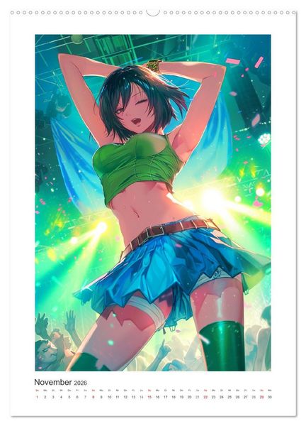 Produktbild: Manga-Girls. Coole Comics mit Ausstrahlungskraft (hochwertiger Premium Wandkalender 2026 DIN A2 hoch), Kunstdruck in Hochglanz